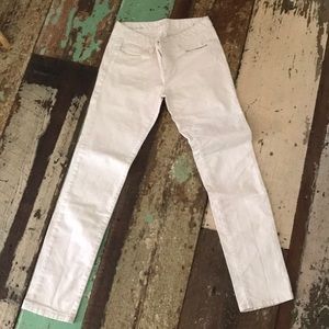 Ann Taylor Loft modern straight pale pink jeans 0